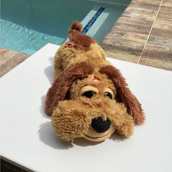 Gundfun Droopy Snoring Dog Plush 14" Long Light Brown Hanging Jowls Stuffed Toy - Picture 7 of 7